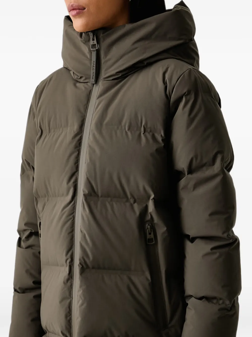 Marc O'Polo x Function gewatteerd jack met capuchon Groen