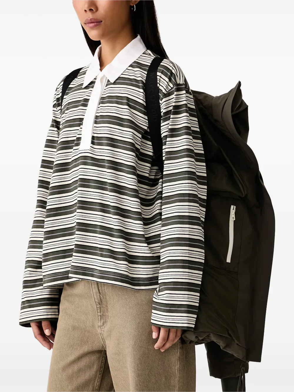 Marc O'Polo x Function gewatteerd jack met capuchon Groen