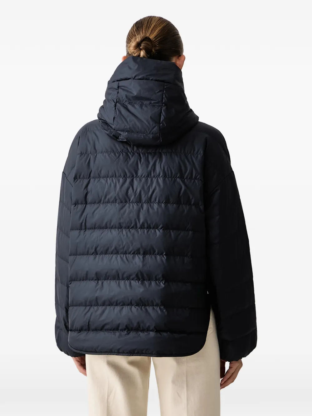 Marc O'Polo quilted hooded jacket Blauw
