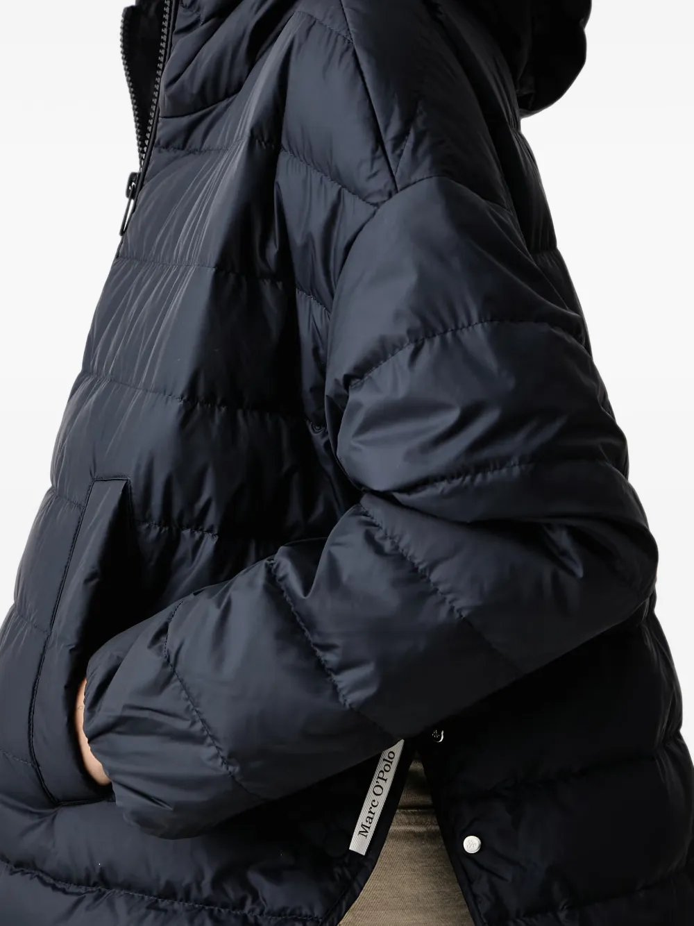 Marc O'Polo quilted hooded jacket Blauw