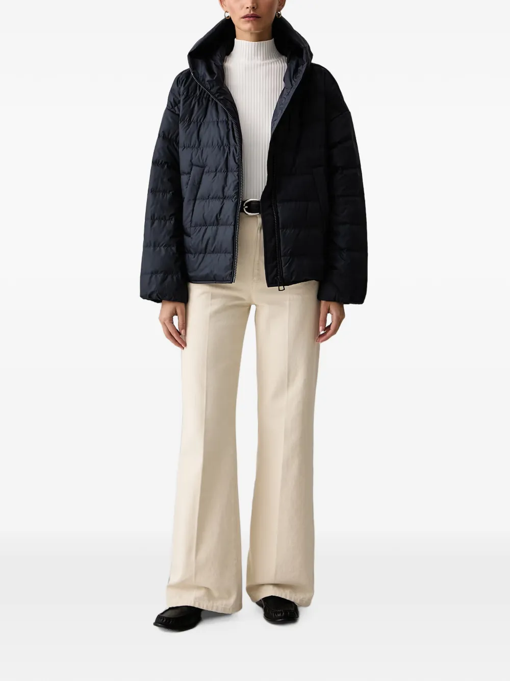 Marc O'Polo quilted hooded jacket Blauw