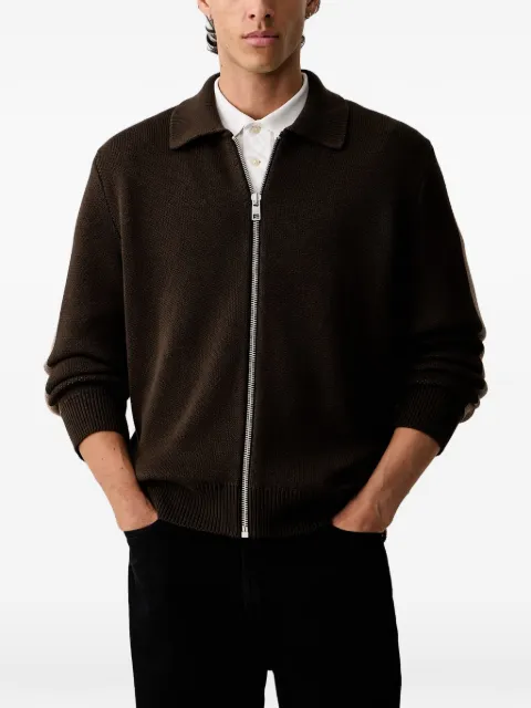 Marc O'Polo side-stripe zip-up sweater