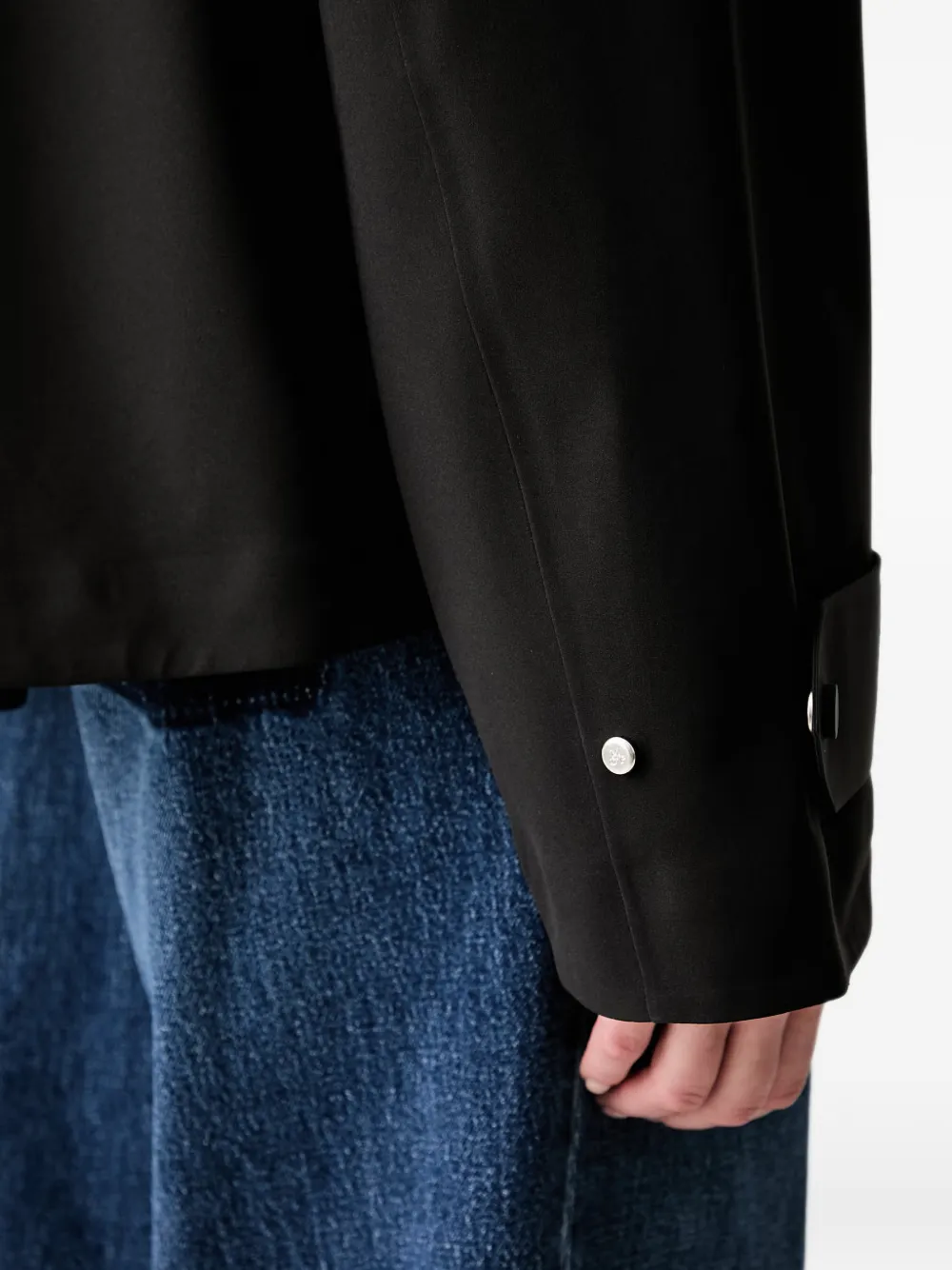 Marc O'Polo x Function oversized jack met capuchon en klepzak Zwart