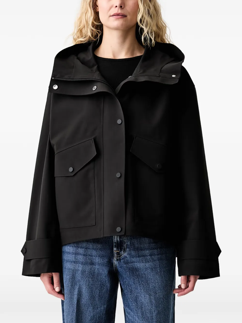 Marc O'Polo x Function hooded flap-pocket oversized jacket