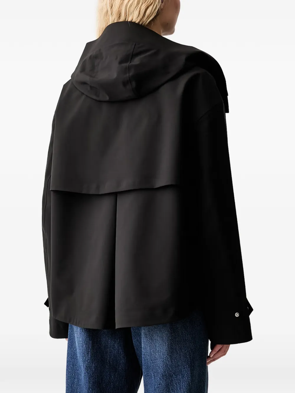 Marc O'Polo x Function oversized jack met capuchon en klepzak Zwart