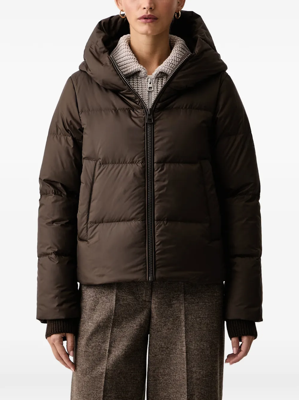 Marc O'Polo hooded puffer jacket - Marrone