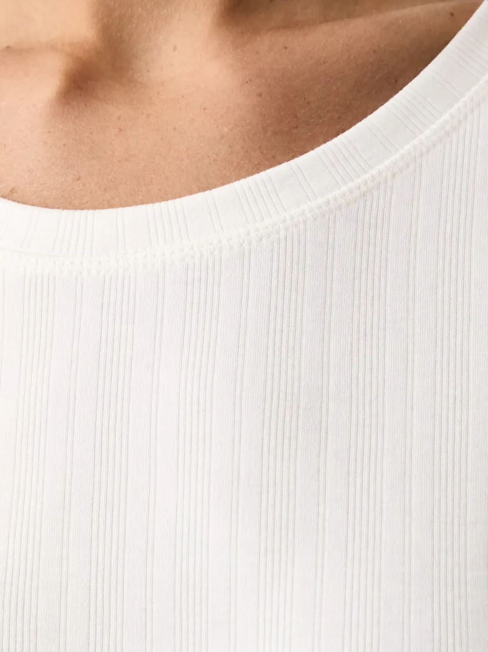Marc O'Polo ribbed long-sleeve T-shirt Wit