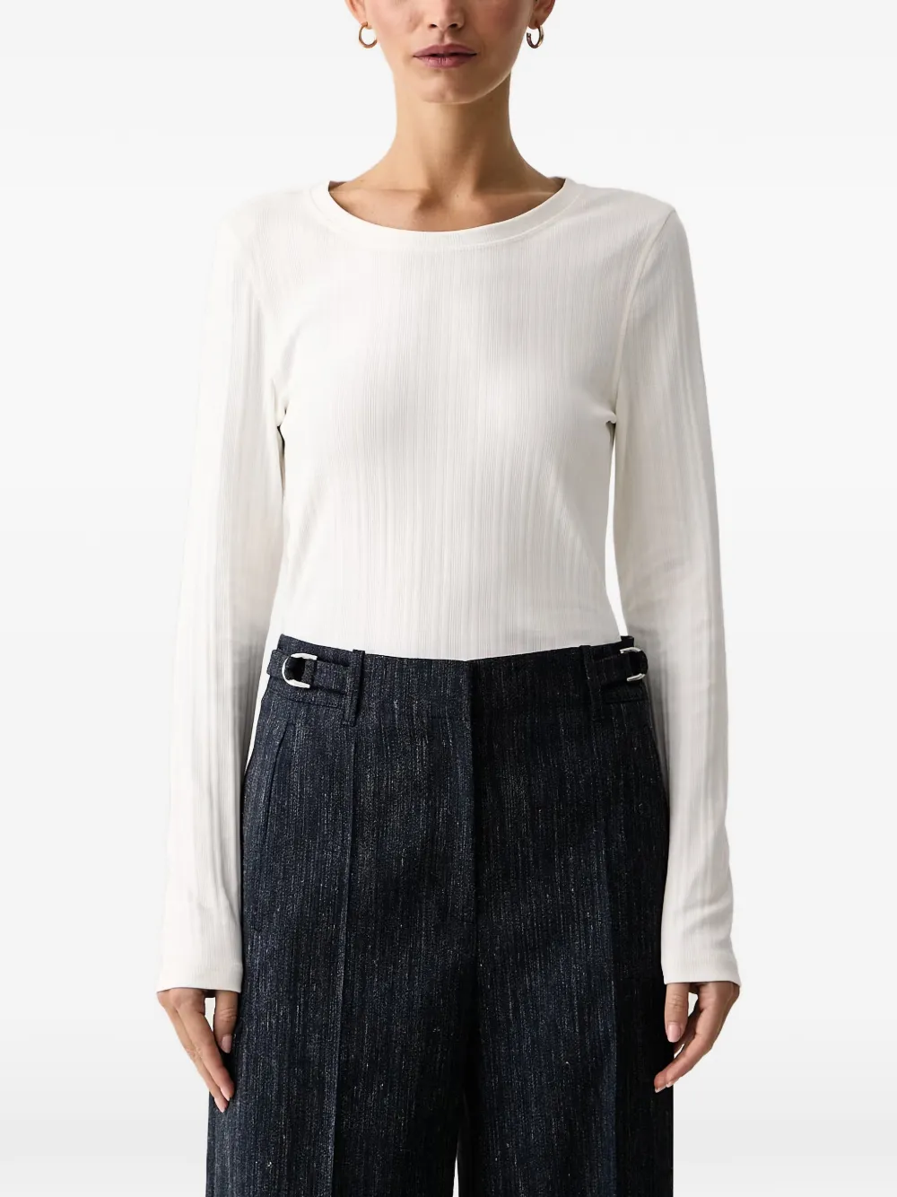 Marc O'Polo ribbed long-sleeve T-shirt - Bianco