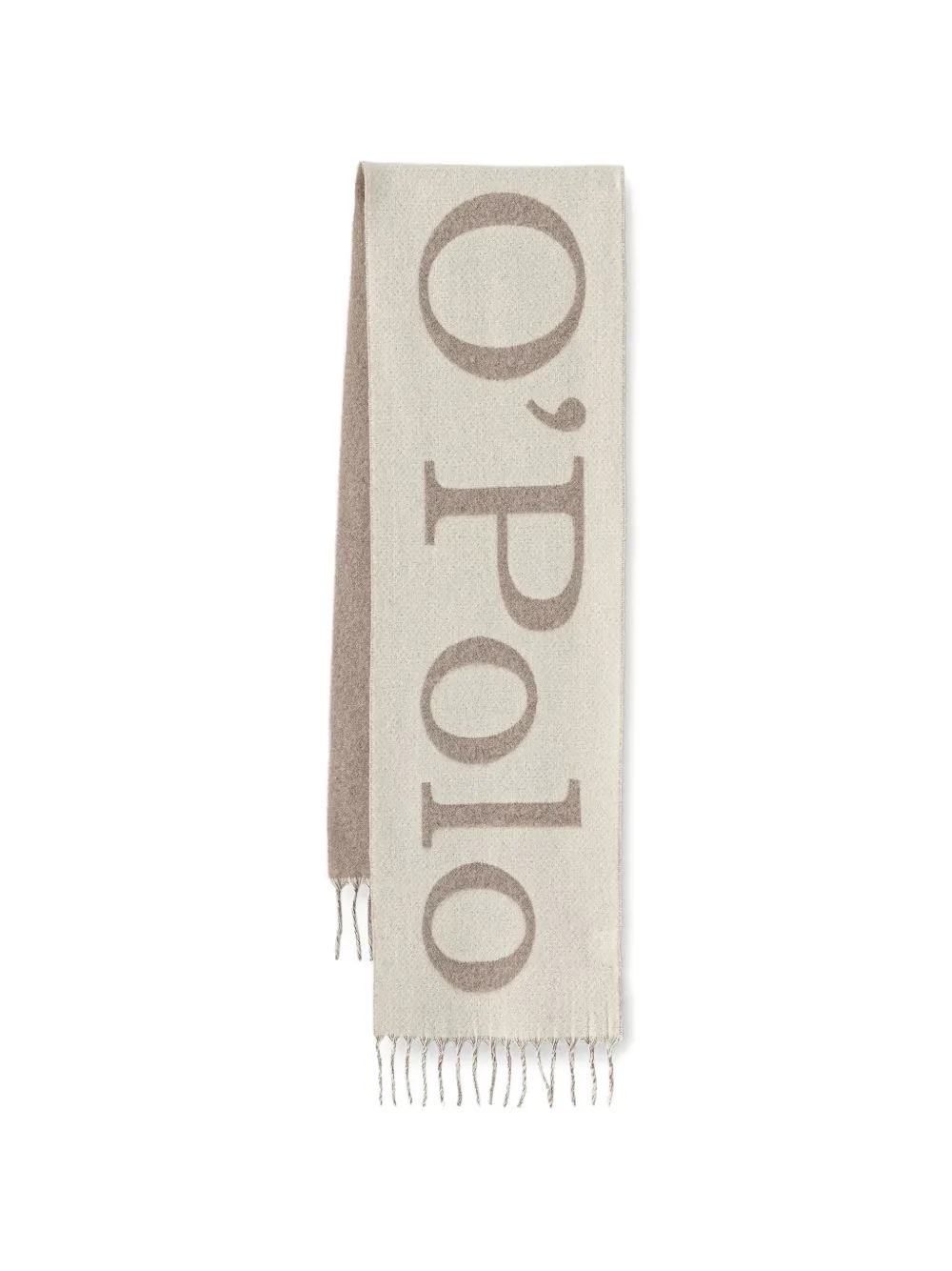Marc O'Polo logo-intarsia fringed scarf