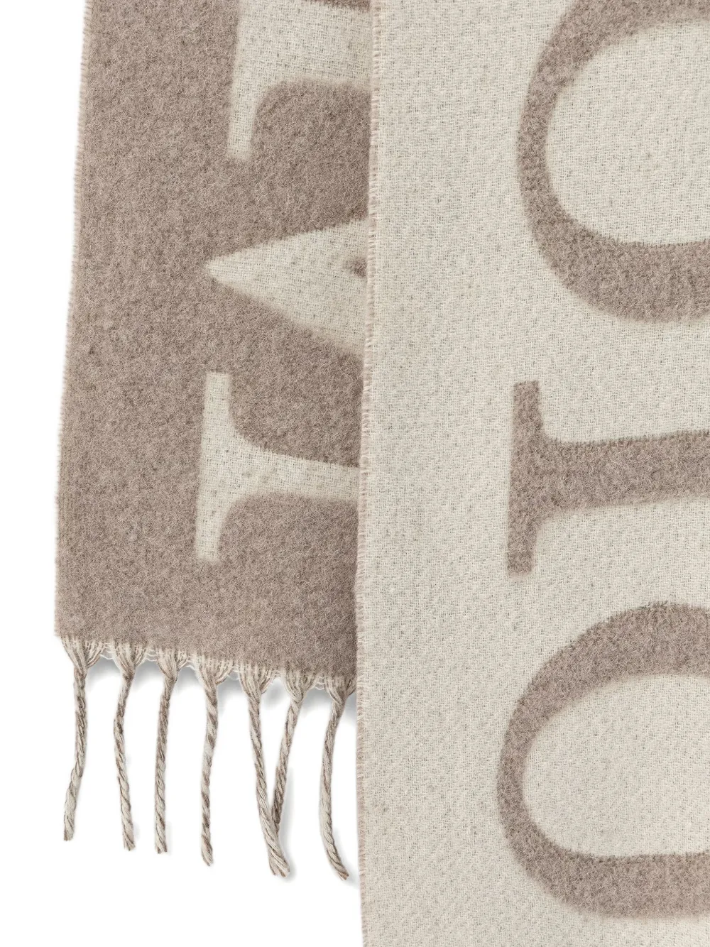 Marc O'Polo Sjaal met logo-intarsia Beige