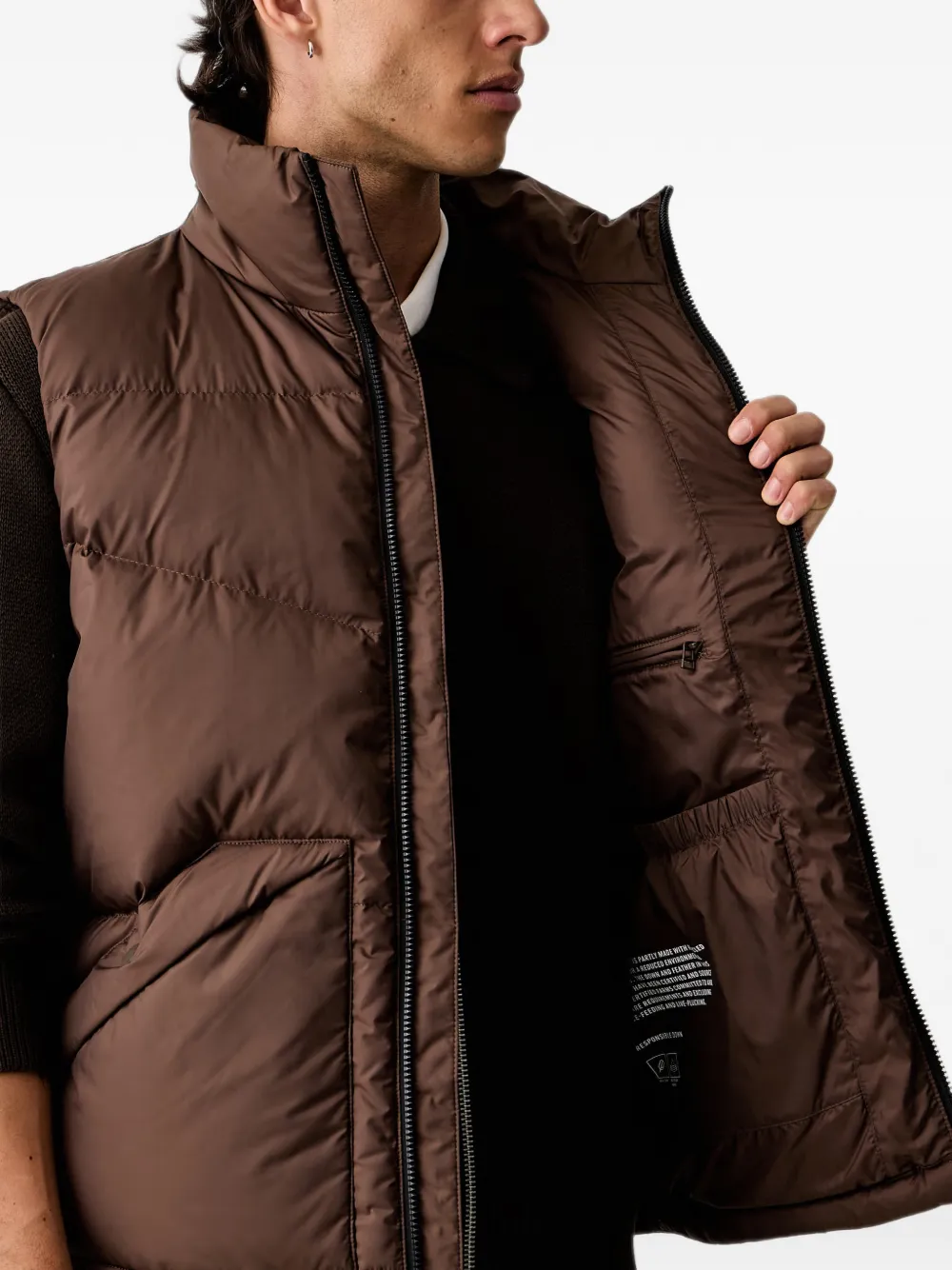 Marc O'Polo quilted gilet Bruin