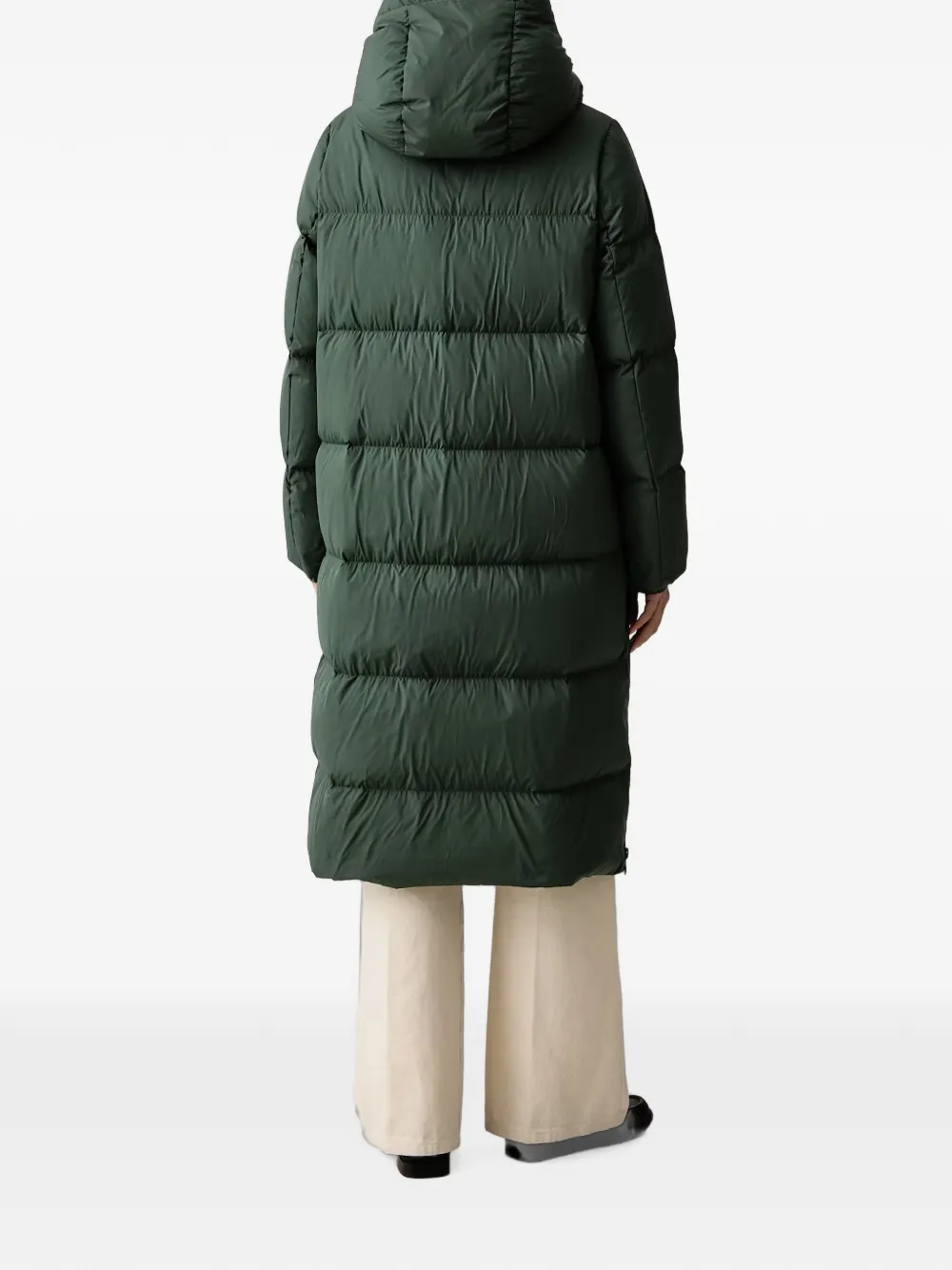 Marc O'Polo quilted hooded oversized coat Groen
