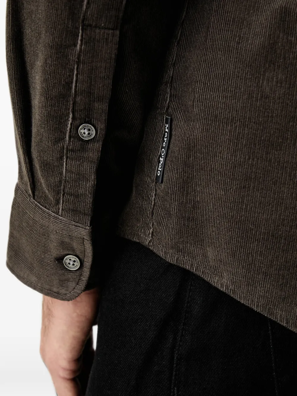 Marc O'Polo corduroy long-sleeve shirt Bruin