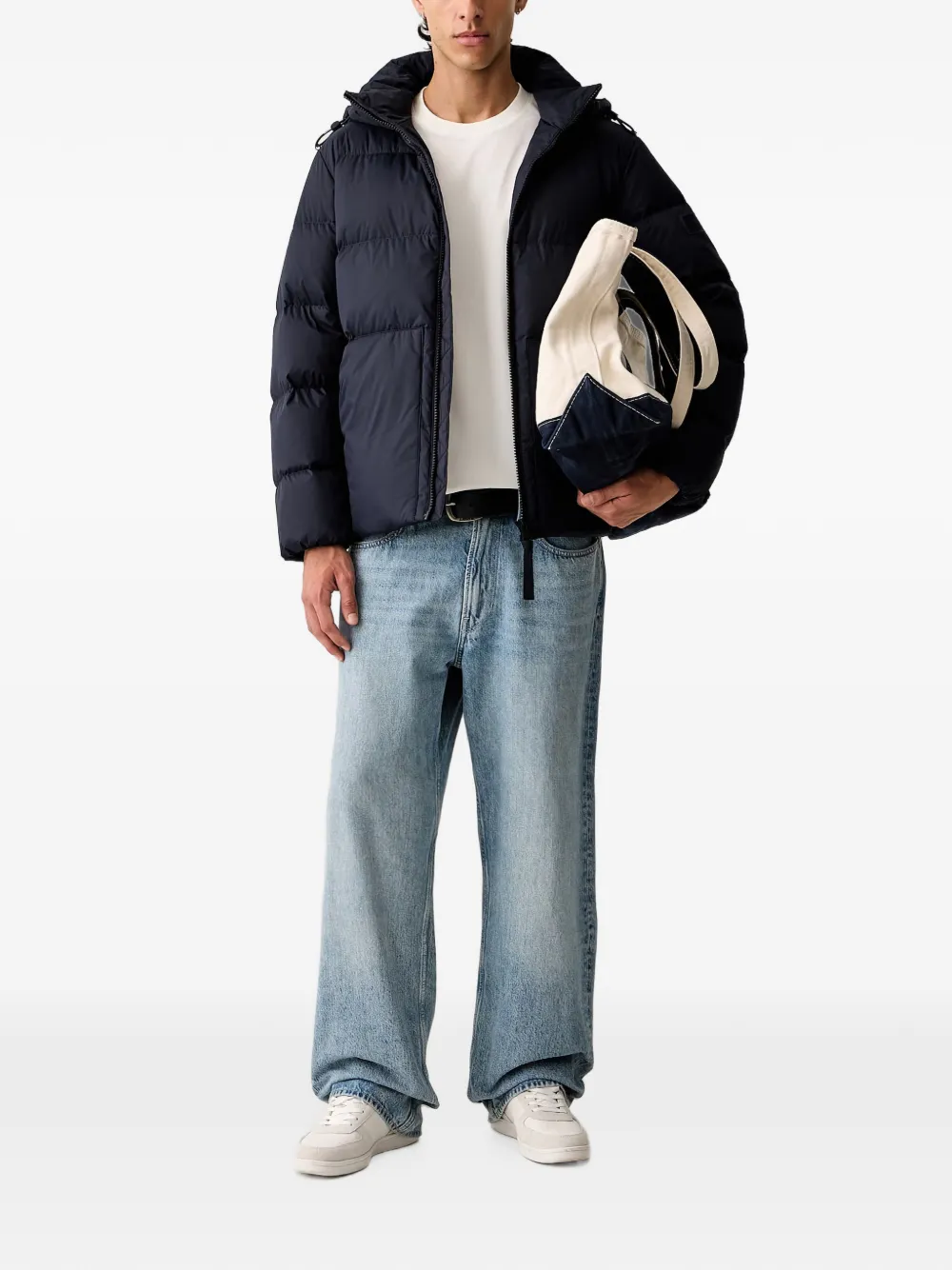 Marc O'Polo hooded quilted jacket Blauw