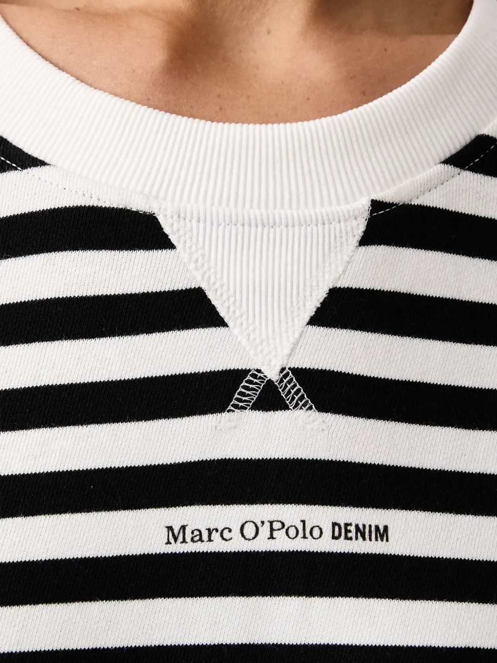 Marc O'Polo horizontal-stripe sweatshirt Wit