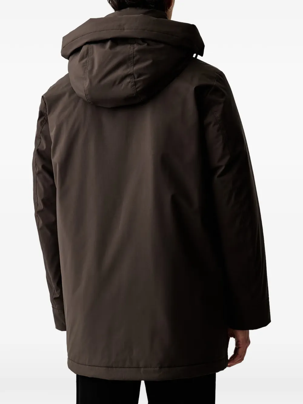 Marc O'Polo hooded multi-pocket parka coat Bruin