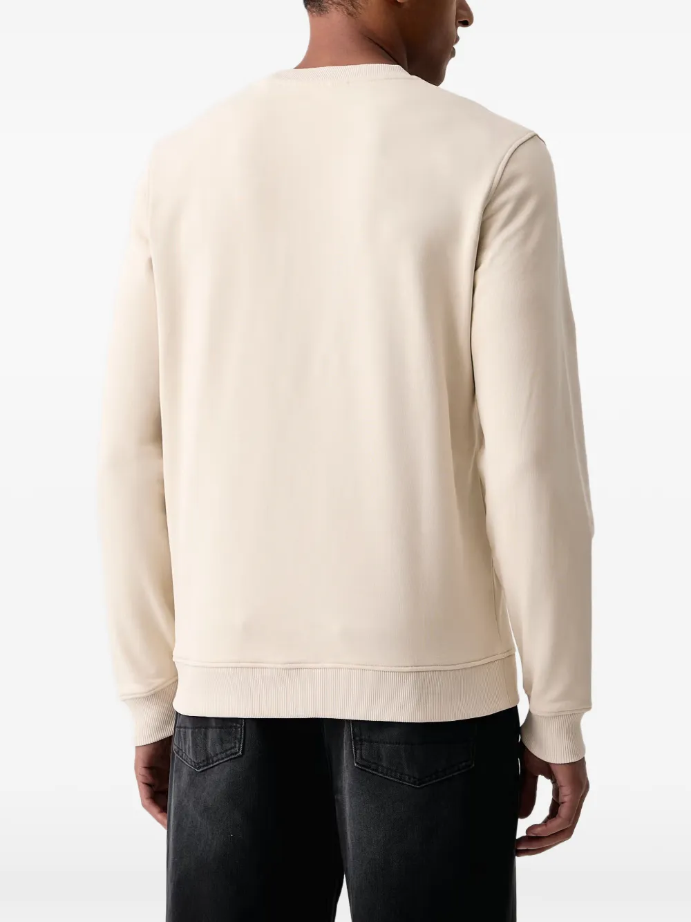 Marc O'Polo logo-print crew-neck sweater Beige