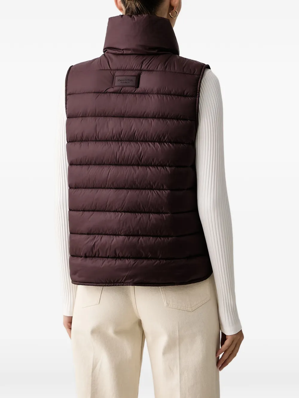 Marc O'Polo quilted padded gilet Rood