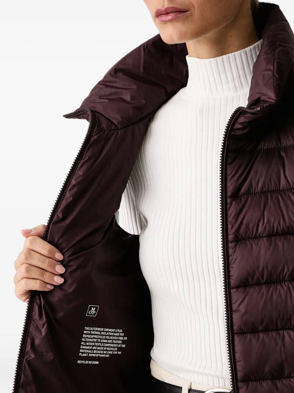 Marc O'Polo quilted padded gilet Rood
