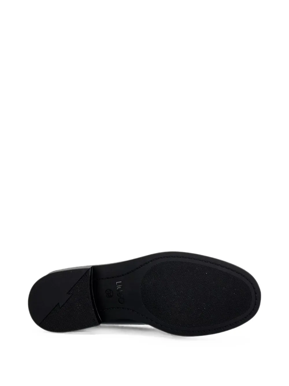 LIU JO brushed leather loafers Zwart