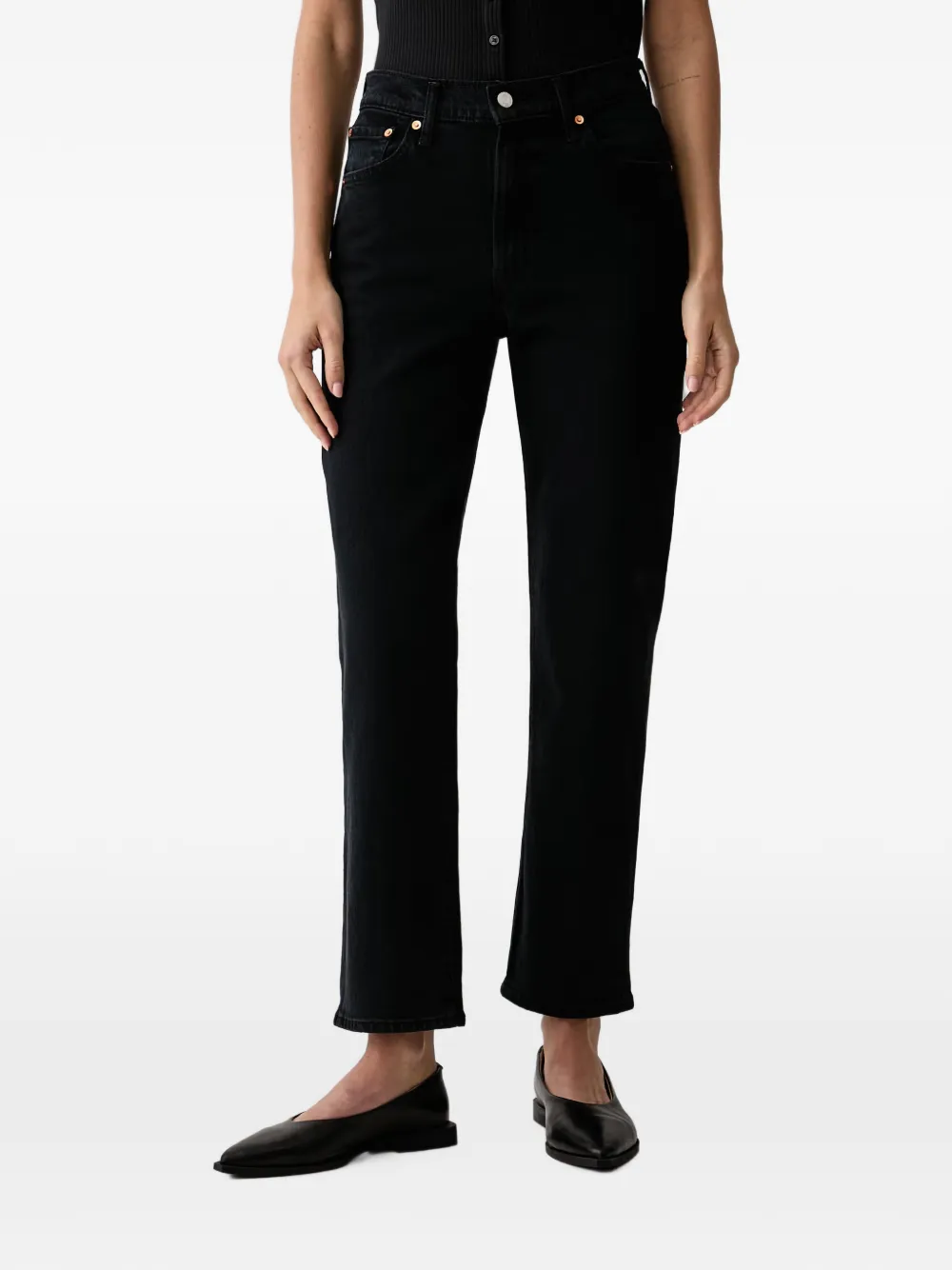 Levi's Ribcage logo-patch slim-fit jeans