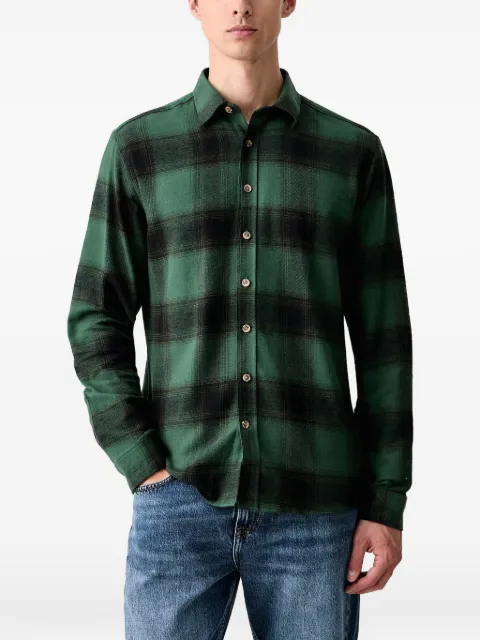Lindbergh check-pattern flannel shirt