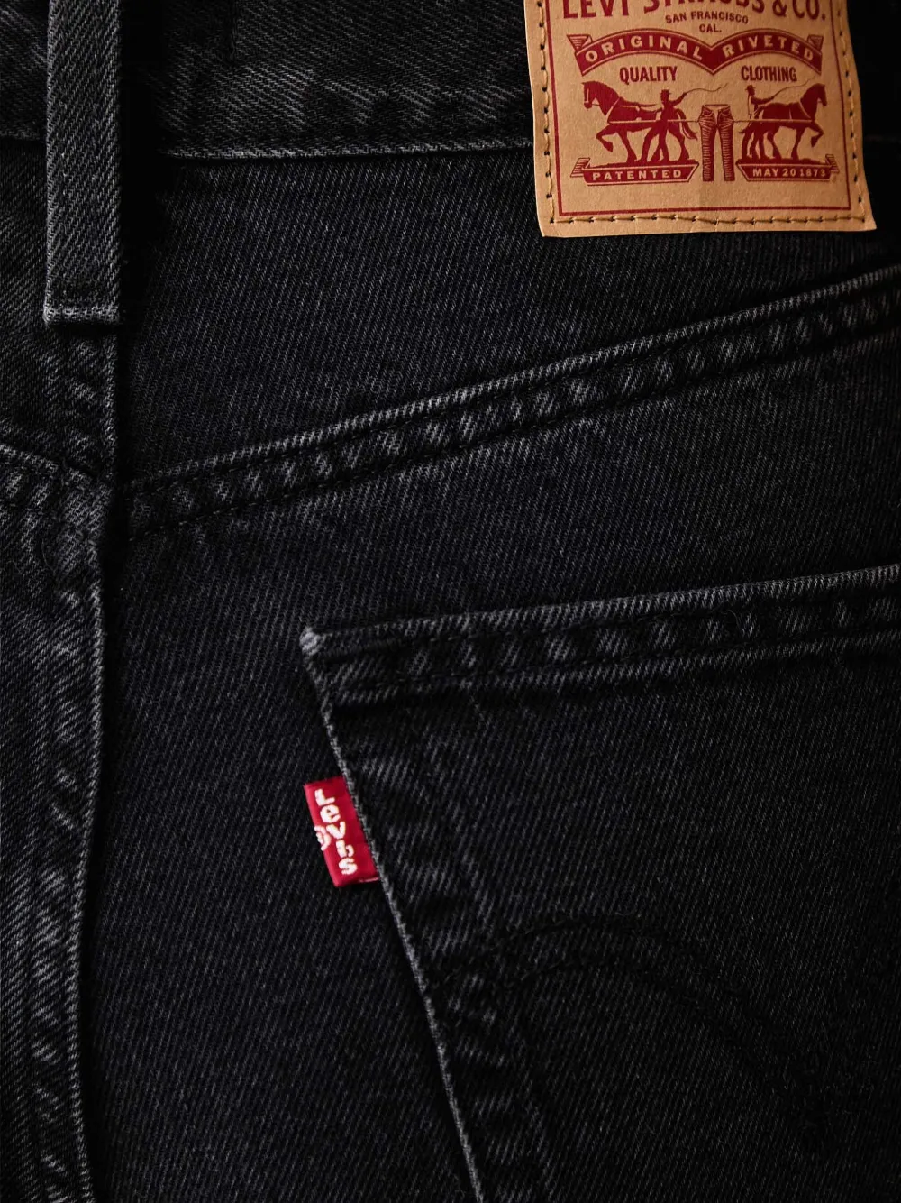 Levi's straight-leg jeans Zwart