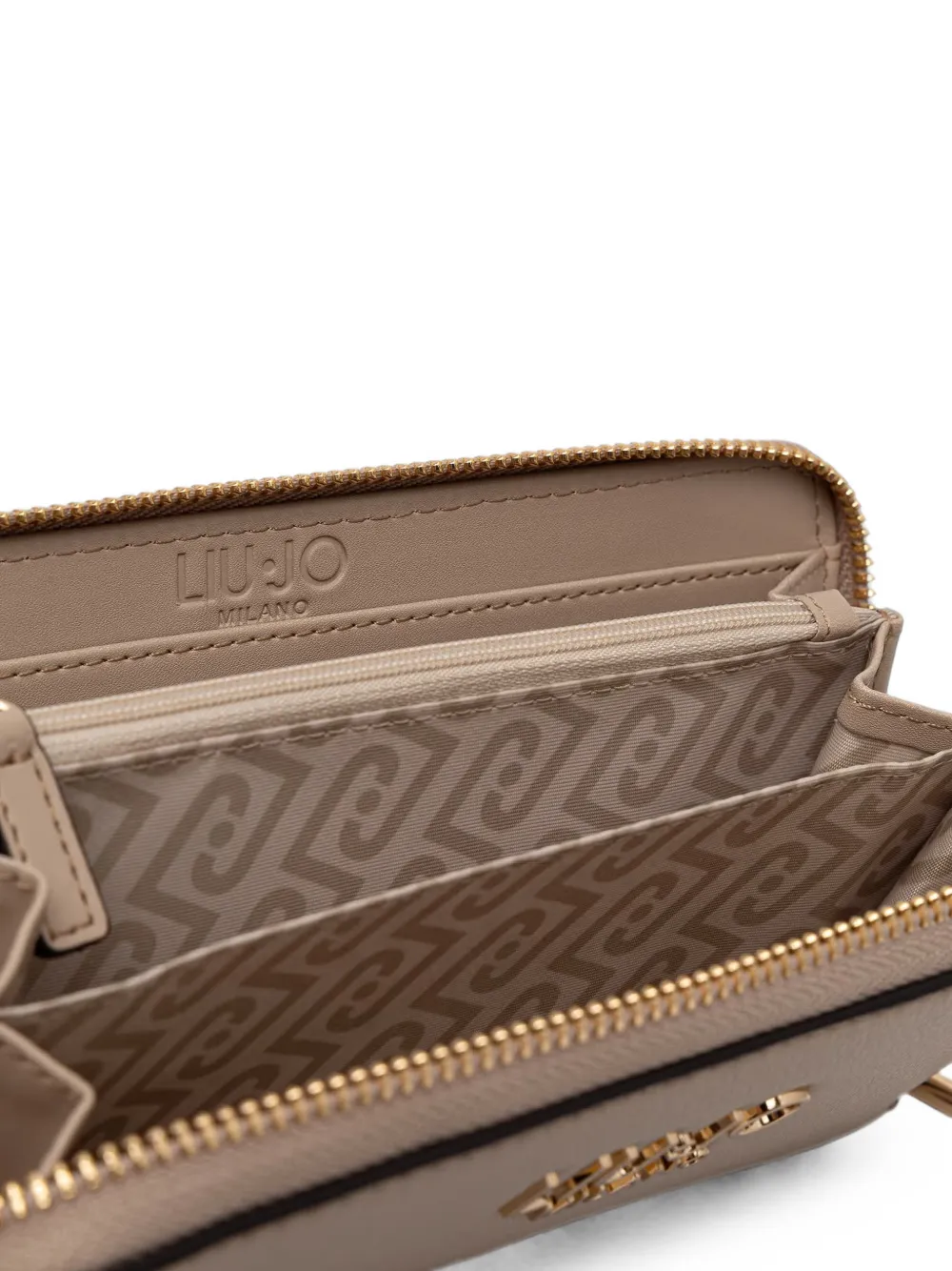 LIU JO Portemonnee met logoplakkaat Beige
