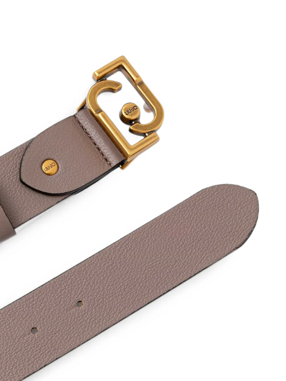 LIU JO logo-plaque grained belt Bruin