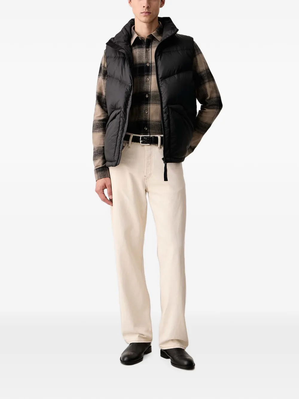 Lindbergh Geruit overhemd Beige