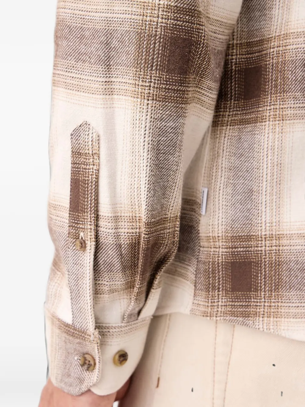 Lindbergh Geruit overhemd Beige