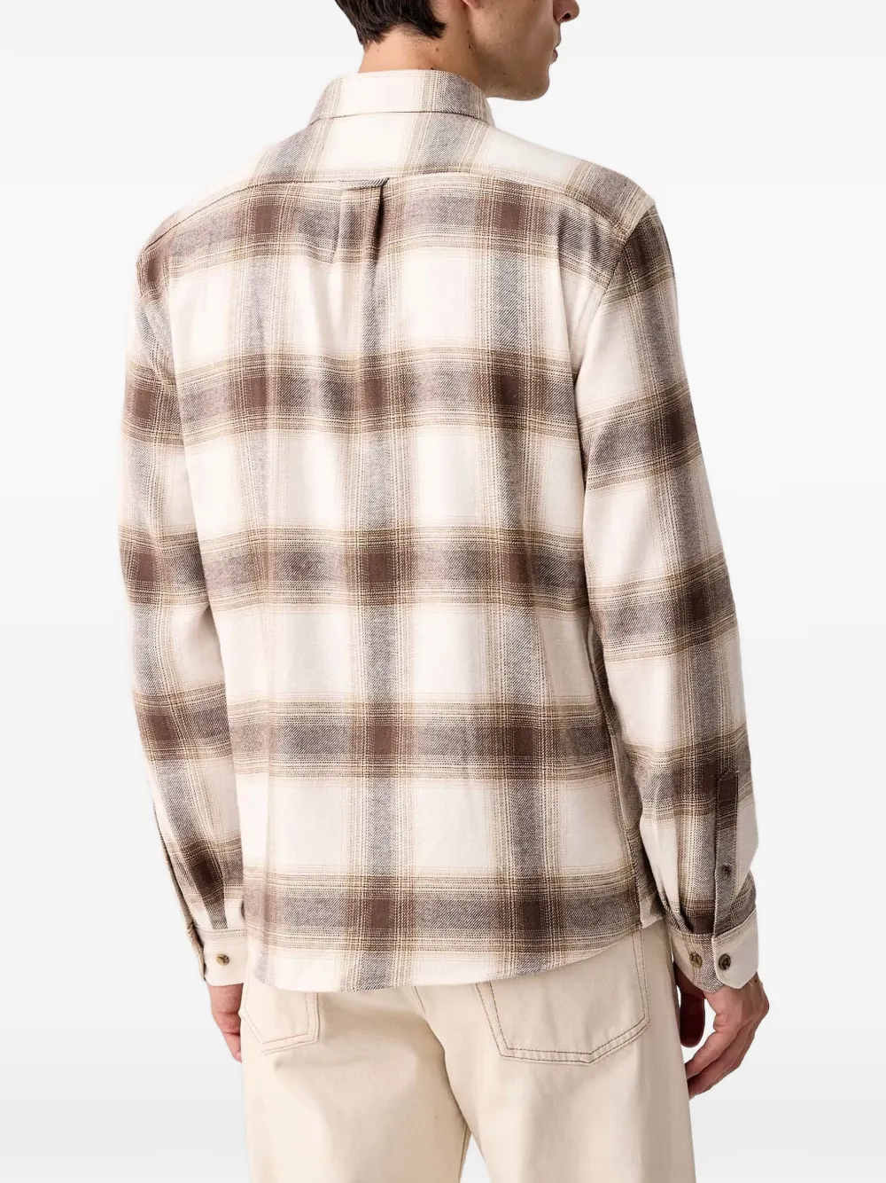Lindbergh Geruit overhemd Beige
