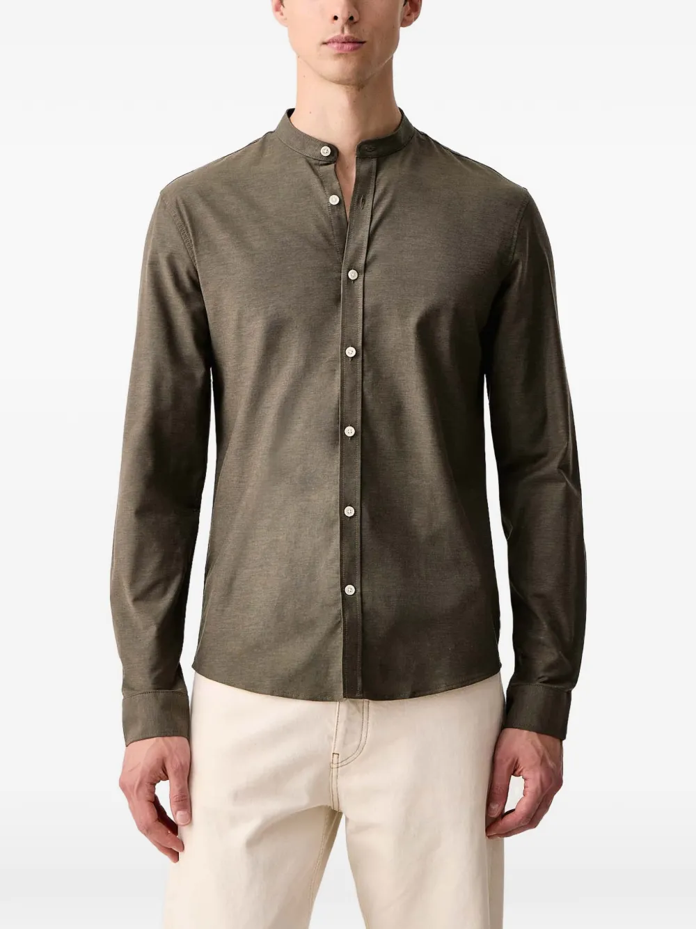 Lindbergh mandarin-collar button-up shirt