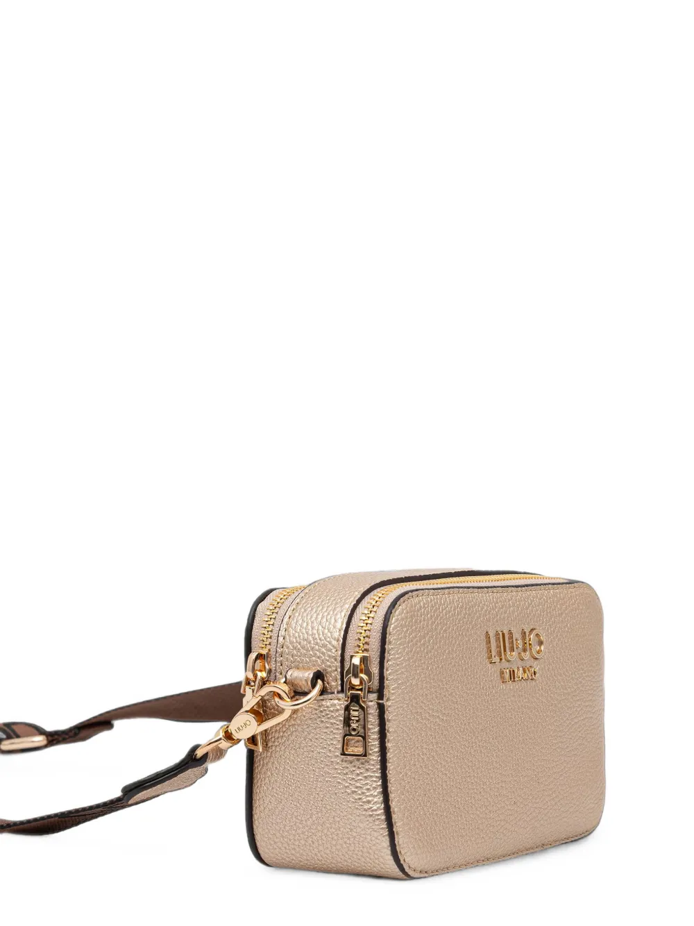 LIU JO Crossbodytas met logoplakkaat Goud