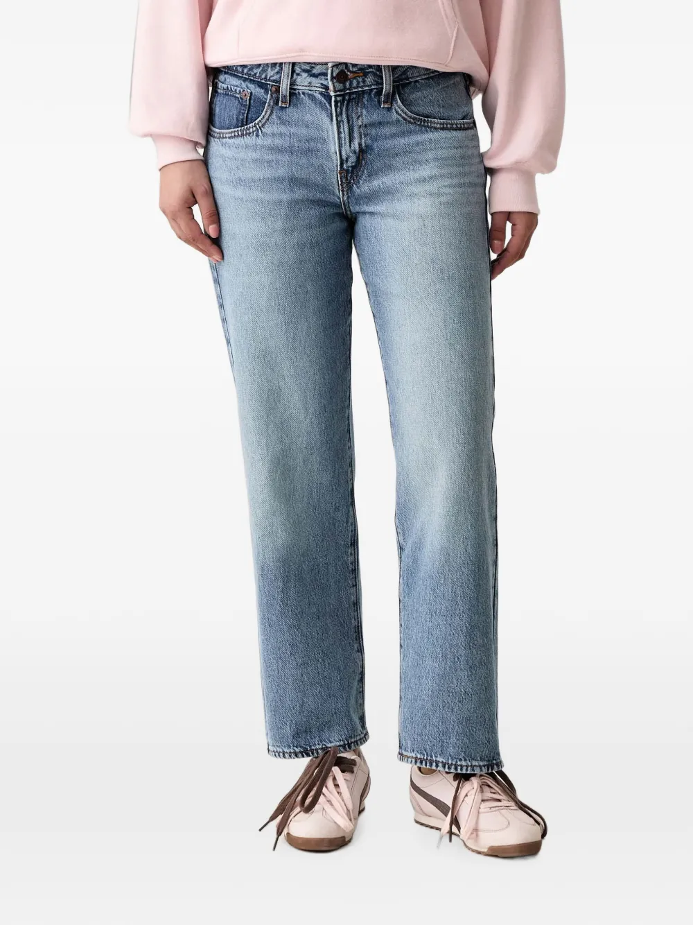 Levi's mid-wash straight-leg jeans