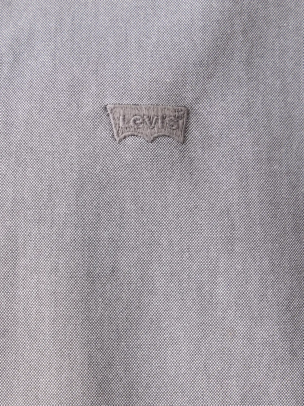 Levi's logo-embroidered button-down shirt Grijs