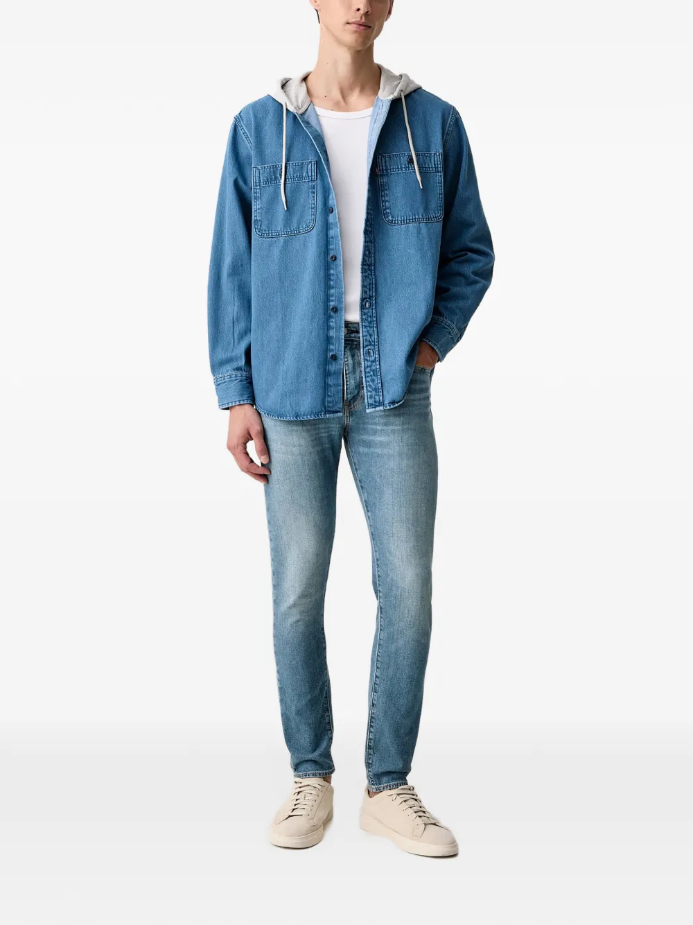 Levi's 512 faded-effect slim-fit jeans Blauw
