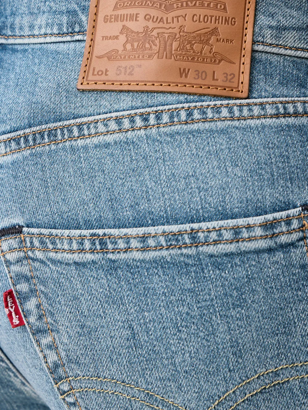 Levi's 512 faded-effect slim-fit jeans Blauw