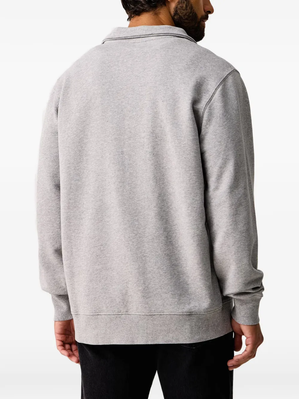 Levi's quarter-zip logo-patch sweatshirt Grijs