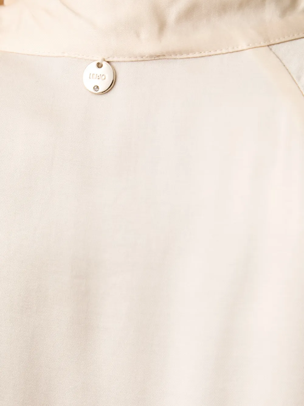 LIU JO pussy-bow long-sleeve blouse Beige