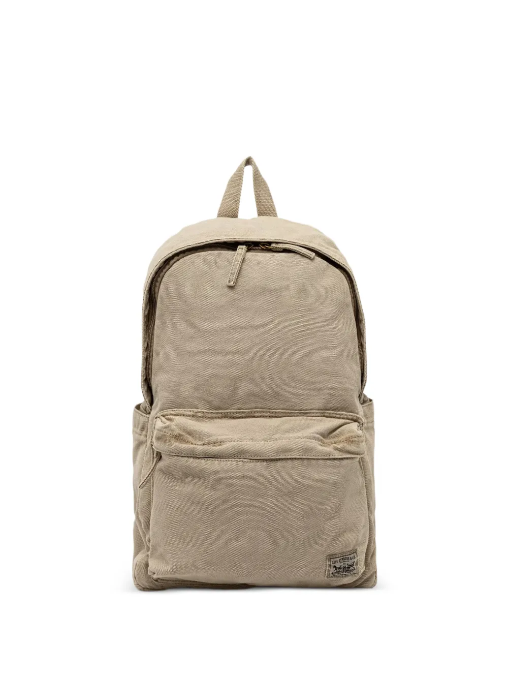 Levi's Remi logo-patch canvas backpack - Marrone