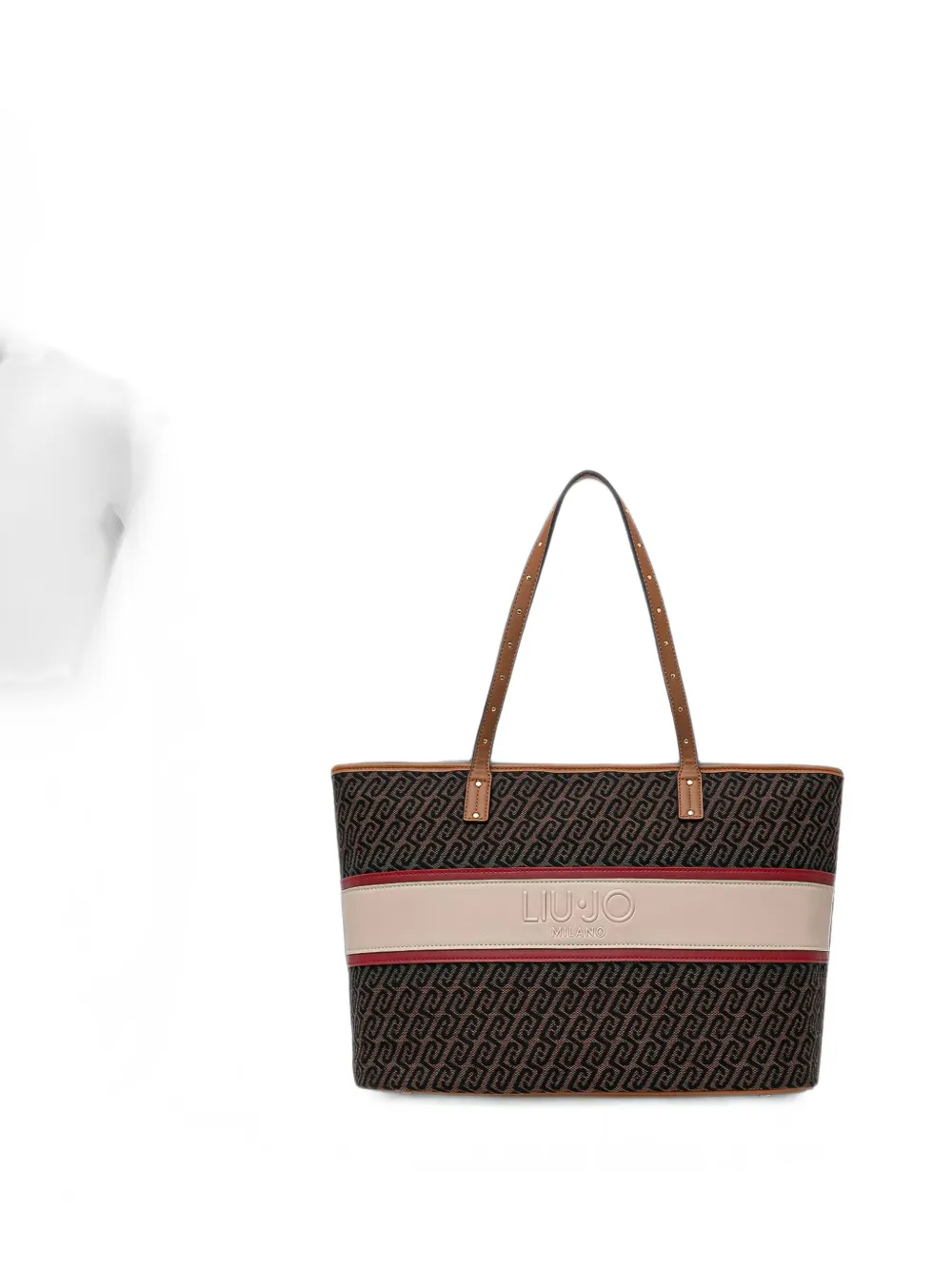 LIU JO medium monogram tote bag Bruin