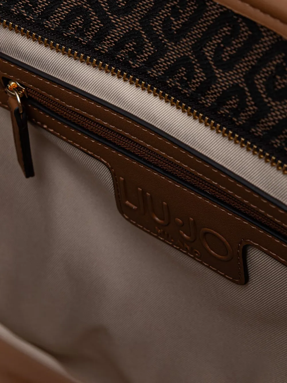 LIU JO medium monogram tote bag Bruin
