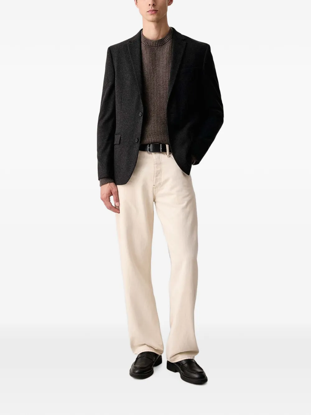 Lindbergh Blazer met enkele rij knopen Grijs