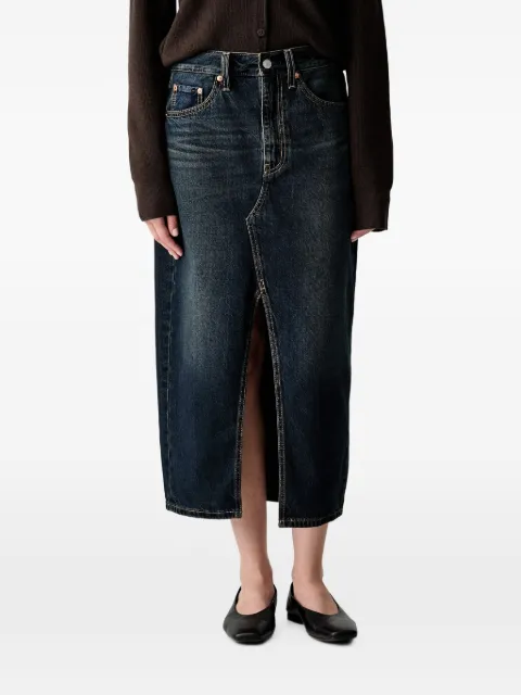 Levi's front-slit midi skirt