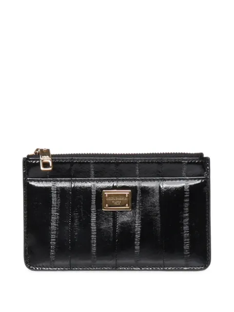 Dolce & Gabbana logo-plaque panelled card holder
