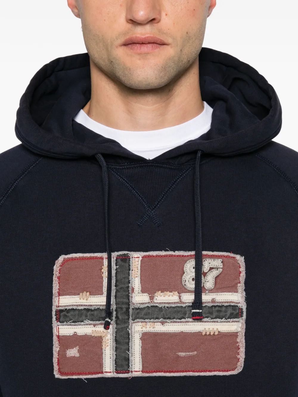 Napapijri Hoodie met vlagpatch Blauw