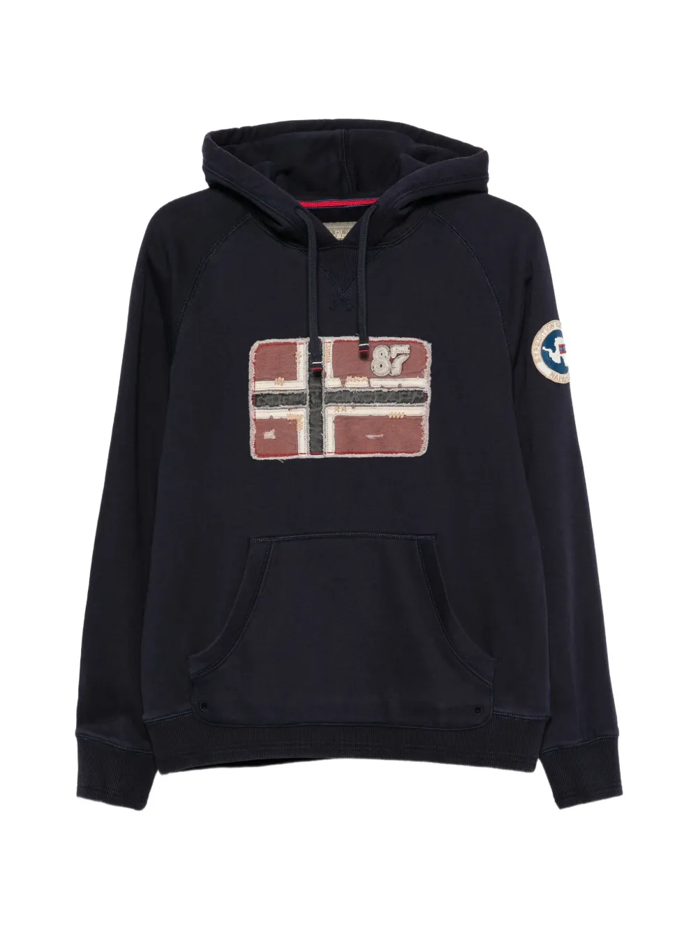 Napapijri flag-patch hoodie