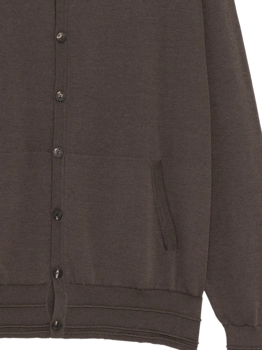 Devoa Button-up Cardigan In Gray