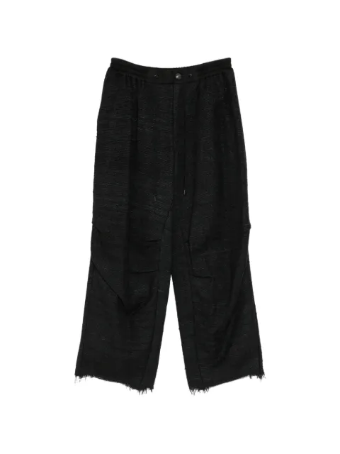 Devoa drawstring wool trousers